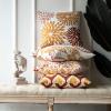 imagePhantoscope Set of 4 New Living Series Leaf Geometric Throw Decorative Velvet Pillow Cover Cushion Cover Christmas Green 18 x 18 inches 45 x 45 cmOrange