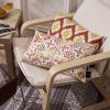 imagePhantoscope Set of 4 New Living Series Leaf Geometric Throw Decorative Velvet Pillow Cover Cushion Cover Christmas Green 18 x 18 inches 45 x 45 cmOrange
