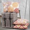 imagePhantoscope Set of 4 New Living Series Leaf Geometric Throw Decorative Velvet Pillow Cover Cushion Cover Christmas Green 18 x 18 inches 45 x 45 cmOrange