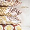 imagePhantoscope Set of 4 New Living Series Leaf Geometric Throw Decorative Velvet Pillow Cover Cushion Cover Christmas Green 18 x 18 inches 45 x 45 cmOrange