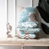 imagePhantoscope Set of 4 New Living Series Leaf Geometric Throw Decorative Velvet Pillow Cover Cushion Cover Christmas Green 18 x 18 inches 45 x 45 cmWater Blue