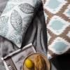 imagePhantoscope Set of 4 New Living Series Leaf Geometric Throw Decorative Velvet Pillow Cover Cushion Cover Christmas Green 18 x 18 inches 45 x 45 cmWater Blue