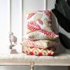 imagePhantoscope Set of 4 New Living Series Leaf Geometric Throw Decorative Velvet Pillow Cover Cushion Cover Christmas Green 18 x 18 inches 45 x 45 cmYellow and Red