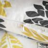 imagePhantoscope Set of 4 New Living Series Leaf Geometric Throw Decorative Velvet Pillow Cover Cushion Cover Christmas Green 18 x 18 inches 45 x 45 cmYellow