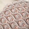 imagePhantoscope 100 Cotton Handmade Crochet Woven Boho Throw Pillow Farmhouse Pillow Insert Included Decorative Cushion for Couch Sofa Off White 18 x 18 inchesPale Pink