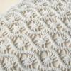 imagePhantoscope 100 Cotton Handmade Crochet Woven Boho Throw Pillow Farmhouse Pillow Insert Included Decorative Cushion for Couch Sofa Off White 18 x 18 inchesShell