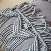 imagePhantoscope 100 Cotton Handmade Crochet Woven Boho Throw Pillow Farmhouse Pillow Insert Included Decorative Cushion for Couch Sofa Off White 18 x 18 inchesGrey