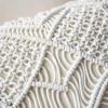 imagePhantoscope 100 Cotton Handmade Crochet Woven Boho Throw Pillow Farmhouse Pillow Insert Included Decorative Cushion for Couch Sofa Off White 18 x 18 inchesBeige