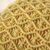 imagePhantoscope 100 Cotton Handmade Crochet Woven Boho Throw Pillow Farmhouse Pillow Insert Included Decorative Cushion for Couch Sofa Off White 18 x 18 inchesGinger