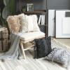 imagePhantoscope 100 Cotton Handmade Crochet Woven Boho Throw Pillow Farmhouse Pillow Insert Included Decorative Cushion for Couch Sofa Off White 18 x 18 inchesOff White