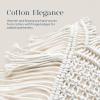 imagePhantoscope 100 Cotton Handmade Crochet Woven Boho Throw Pillow Farmhouse Pillow Insert Included Decorative Cushion for Couch Sofa Off White 18 x 18 inchesLight Pink