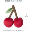 imagePhantoscope Fruit Shaped Pillows Series Grape Shape Throw Pillow Fun Home Decor of Fruit Themed Shaped Cushions Fall Decorative Shaped Pillow for Couch Bed and Chair Purple 18 x 13 inchesCherry Red
