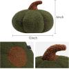 imagePhantoscope Teddy Fleece Pumpkin Throw Pillows Ultra Soft Sherpa Decorative Cute 3D Shaped Cushion Army Green 6 x 12 inchesArmy Green