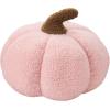 imagePhantoscope Teddy Fleece Pumpkin Throw Pillows Ultra Soft Sherpa Decorative Cute 3D Shaped Cushion Army Green 6 x 12 inchesBlush Pink