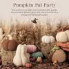 imagePhantoscope Teddy Fleece Pumpkin Throw Pillows Ultra Soft Sherpa Decorative Cute 3D Shaped Cushion Army Green 6 x 12 inchesBrown