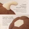 imagePhantoscope Teddy Fleece Pumpkin Throw Pillows Ultra Soft Sherpa Decorative Cute 3D Shaped Cushion Army Green 6 x 12 inchesBrown