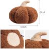 imagePhantoscope Teddy Fleece Pumpkin Throw Pillows Ultra Soft Sherpa Decorative Cute 3D Shaped Cushion Army Green 6 x 12 inchesBrown