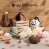 imagePhantoscope Teddy Fleece Pumpkin Throw Pillows Ultra Soft Sherpa Decorative Cute 3D Shaped Cushion Army Green 6 x 12 inchesSage Green