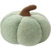 imagePhantoscope Teddy Fleece Pumpkin Throw Pillows Ultra Soft Sherpa Decorative Cute 3D Shaped Cushion Army Green 6 x 12 inchesSage Green