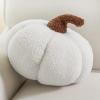 imagePhantoscope Teddy Fleece Pumpkin Throw Pillows Ultra Soft Sherpa Decorative Cute 3D Shaped Cushion Army Green 6 x 12 inchesWhite
