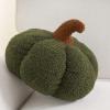 imagePhantoscope Teddy Fleece Pumpkin Throw Pillows Ultra Soft Sherpa Decorative Cute 3D Shaped Cushion Army Green 6 x 12 inchesArmy Green