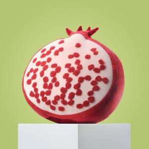 imagePhantoscope Fruit Shaped Pillows Series Grape Shape Throw Pillow Fun Home Decor of Fruit Themed Shaped Cushions Fall Decorative Shaped Pillow for Couch Bed and Chair Purple 18 x 13 inchesPomegranate Red