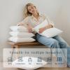 imagePhantoscope 100 Virgin Fiber Pillow Inserts Premium Microfine Fiber Square Hypoallergenic Throw Pillow Inserts for Bedroom Study Chair 18x18 inches Pack of 44