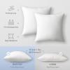 imagePhantoscope Feather Pillow Inserts 100 Down Feather Throw Pillows 18x18 Inch Decorative Pillows for Hotel Couch Sofa Bed Cushion Pack of 2White