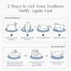 imagePhantoscope Feather Pillow Inserts 100 Down Feather Throw Pillows 18x18 Inch Decorative Pillows for Hotel Couch Sofa Bed Cushion Pack of 2White