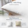 imagePhantoscope Feather Pillow Inserts 100 Down Feather Throw Pillows 18x18 Inch Decorative Pillows for Hotel Couch Sofa Bed Cushion Pack of 2White