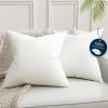 imagePhantoscope Feather Pillow Inserts 100 Down Feather Throw Pillows 18x18 Inch Decorative Pillows for Hotel Couch Sofa Bed Cushion Pack of 2White