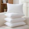 imagePhantoscope 100 Virgin Fiber Pillow Inserts Premium Microfine Fiber Square Hypoallergenic Throw Pillow Inserts for Bedroom Study Chair 18x18 inches Pack of 44
