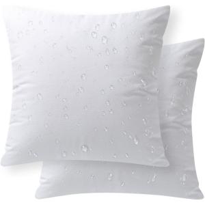 imagePhantoscope Outdoor Waterproof Pillow Inserts Premium Water Resistant Patio Cushion Square Form Throw Pillow for Outdoor Couch Chair 18 X 18 InchesPack of 22
