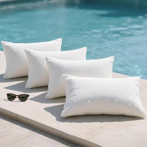 imagePhantoscope Outdoor Waterproof Pillow Inserts Premium Water Resistant Patio Cushion Square Form Throw Pillow for Outdoor Couch Chair 18 X 18 InchesPack of 24
