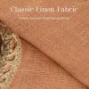 imagePhantoscope Farmhouse Solid Throw Decorative Pillow Cover Burlap Linen Trimmed Tailored Edges Outdoor Pillow Olive Green 1 Pack 18 x 18 inches 45 x 45 cmOrange