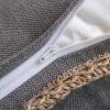 imagePhantoscope Farmhouse Solid Throw Decorative Pillow Cover Burlap Linen Trimmed Tailored Edges Outdoor Pillow Olive Green 1 Pack 18 x 18 inches 45 x 45 cmGray