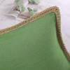 imagePhantoscope Farmhouse Solid Throw Decorative Pillow Cover Burlap Linen Trimmed Tailored Edges Outdoor Pillow Olive Green 1 Pack 18 x 18 inches 45 x 45 cmGreen