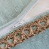 imagePhantoscope Farmhouse Solid Throw Decorative Pillow Cover Burlap Linen Trimmed Tailored Edges Outdoor Pillow Olive Green 1 Pack 18 x 18 inches 45 x 45 cmLight Turquoise
