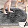 imagePhantoscope Faux Fur Rug Fluffy Soft Faux Fox Fur Area Rugs for Bedroom Livingroom Kids Room Decor Shaggy Fur Rugs AntiSkid Balck White 2 x 3 FeetBlack White
