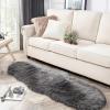 imagePhantoscope Faux Fur Rug Fluffy Soft Faux Fox Fur Area Rugs for Bedroom Livingroom Kids Room Decor Shaggy Fur Rugs AntiSkid Balck White 2 x 3 FeetBlack White