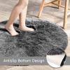 imagePhantoscope Faux Fur Rug Fluffy Soft Faux Fox Fur Area Rugs for Bedroom Livingroom Kids Room Decor Shaggy Fur Rugs AntiSkid Balck White 2 x 3 FeetBlack White