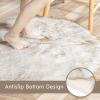 imagePhantoscope Faux Fur Rug Fluffy Soft Faux Fox Fur Area Rugs for Bedroom Livingroom Kids Room Decor Shaggy Fur Rugs AntiSkid Balck White 2 x 3 FeetWhite Brown