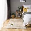 imagePhantoscope Faux Fur Rug Fluffy Soft Faux Fox Fur Area Rugs for Bedroom Livingroom Kids Room Decor Shaggy Fur Rugs AntiSkid Balck White 2 x 3 FeetWhite Brown