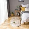 imagePhantoscope Faux Fur Rug Fluffy Soft Faux Fox Fur Area Rugs for Bedroom Livingroom Kids Room Decor Shaggy Fur Rugs AntiSkid Balck White 2 x 3 FeetWhite Brown