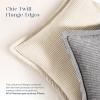 imagePhantoscope Pack of 4 Paris Corduroy Throw Pillow Covers Unique Vintage Twill Edge Decorative Pillows Solid Boho Textured Pillow Covers Fall Broadside Square Cushion Case Light Gray18 x 18 InchLight Grey