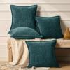 imagePhantoscope Pack of 4 Paris Corduroy Throw Pillow Covers Unique Vintage Twill Edge Decorative Pillows Solid Boho Textured Pillow Covers Fall Broadside Square Cushion Case Light Gray18 x 18 InchBlue
