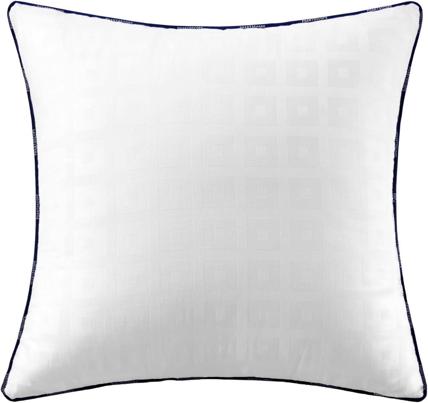 imagePhantoscope 18x18 Pillow Inserts Decorative Throw Pillow Inserts with 100 Cotton Jacquard Cover Virgin Fiber Pillow Sham Stuffer Square Couch Cushion Pillows Pack of 1 18x18 InchJacquard White
