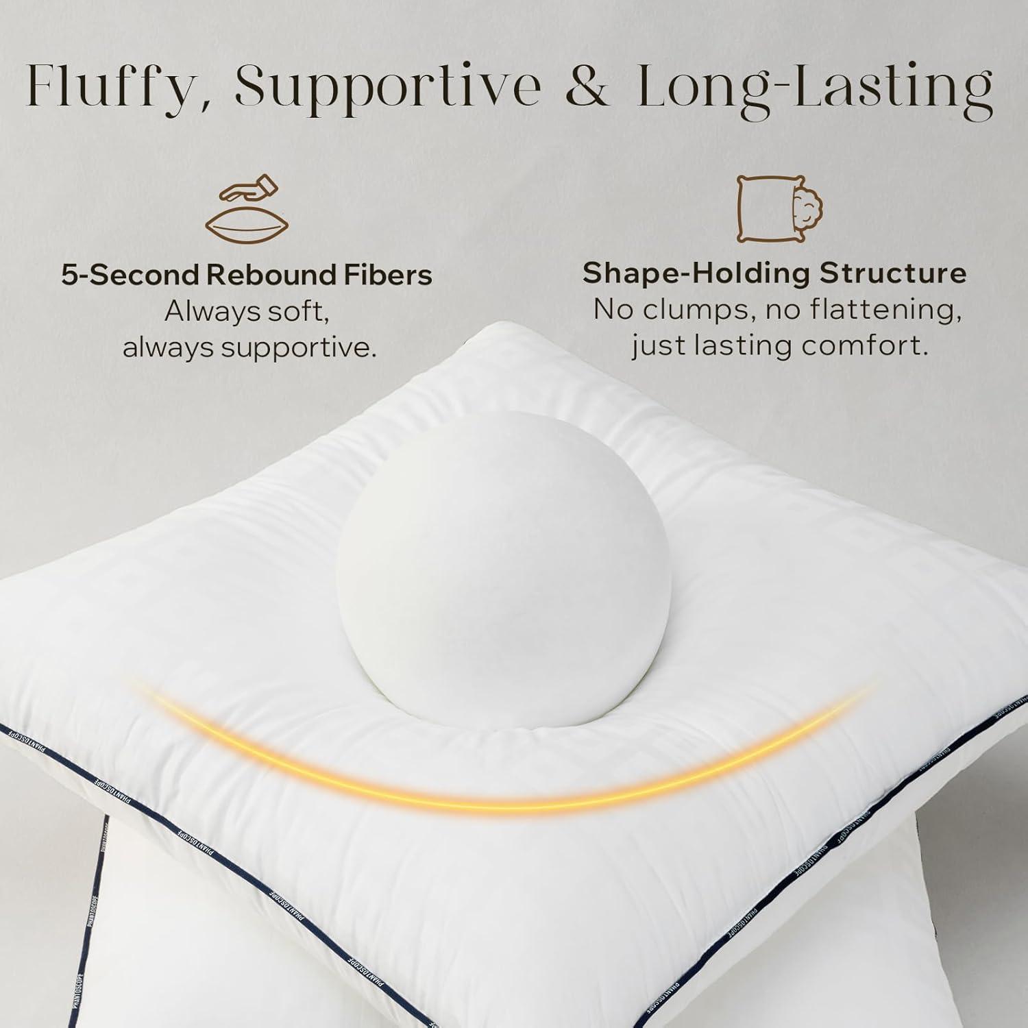 imagePhantoscope 18x18 Pillow Inserts Decorative Throw Pillow Inserts with 100 Cotton Jacquard Cover Virgin Fiber Pillow Sham Stuffer Square Couch Cushion Pillows Pack of 1 18x18 InchJacquard White