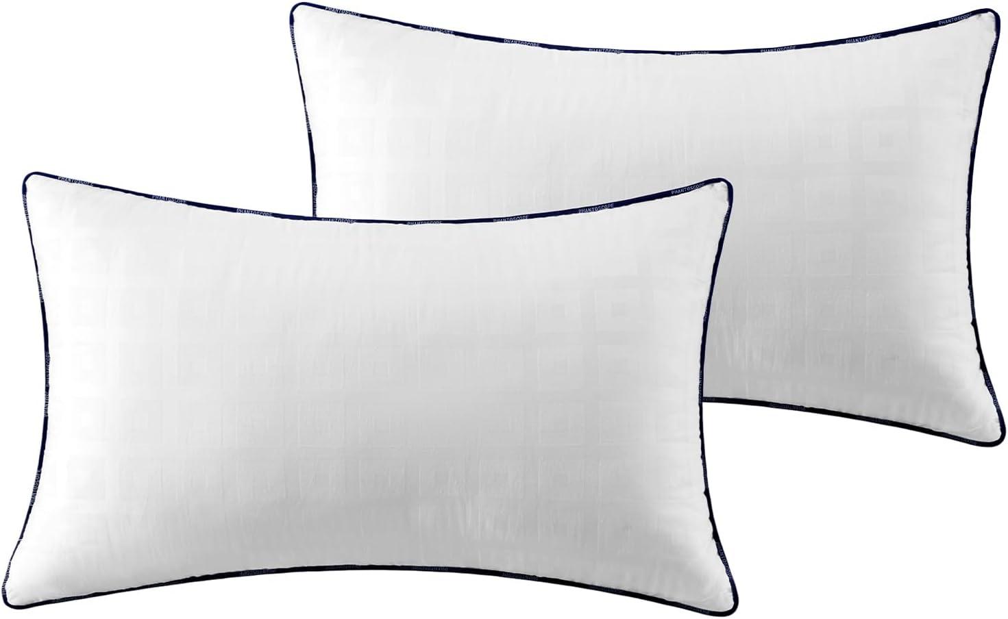 imagePhantoscope 18x18 Pillow Inserts Decorative Throw Pillow Inserts with 100 Cotton Jacquard Cover Virgin Fiber Pillow Sham Stuffer Square Couch Cushion Pillows Pack of 1 18x18 InchJacquard White