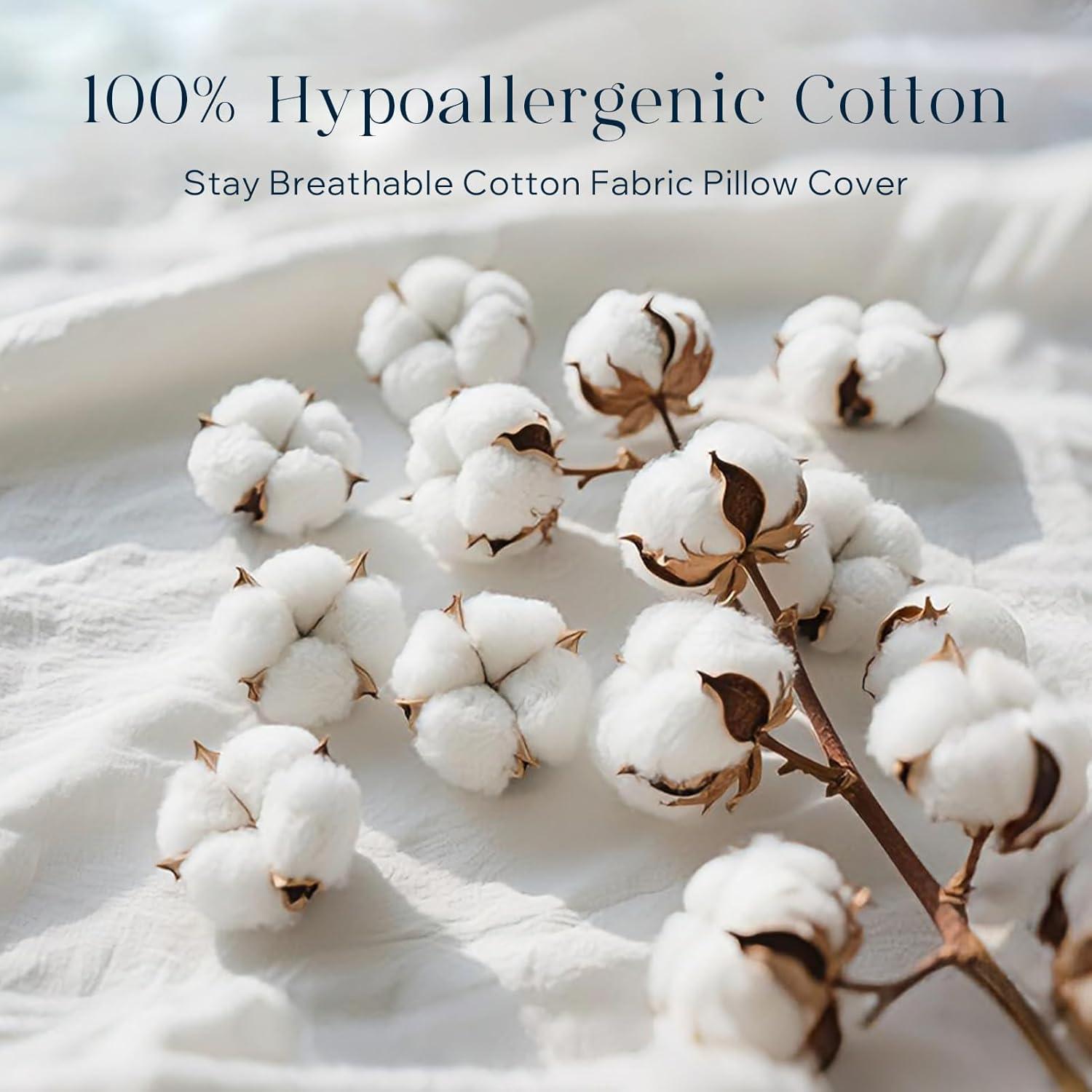 imagePhantoscope 18x18 Pillow Inserts Decorative Throw Pillow Inserts with 100 Cotton Jacquard Cover Virgin Fiber Pillow Sham Stuffer Square Couch Cushion Pillows Pack of 1 18x18 InchStriped White